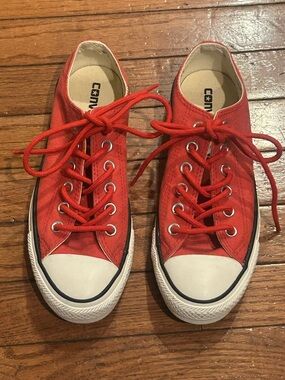 Converse W 8 M 6 CT OX Fire Brick Red Shoes $65 Unisex